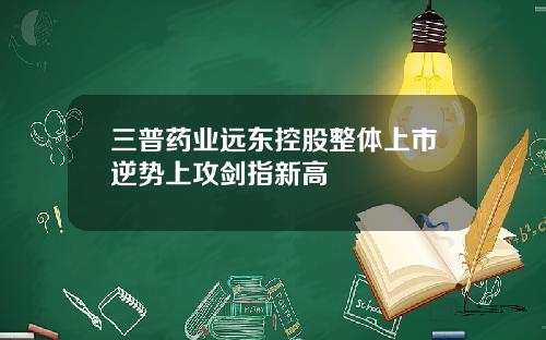 三普药业远东控股整体上市逆势上攻剑指新高