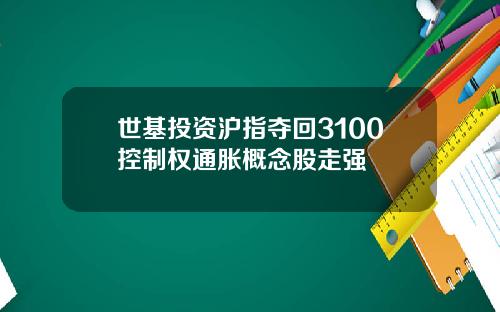 世基投资沪指夺回3100控制权通胀概念股走强