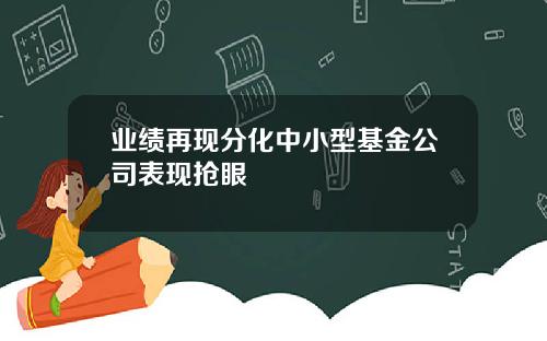 业绩再现分化中小型基金公司表现抢眼