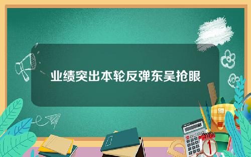 业绩突出本轮反弹东吴抢眼