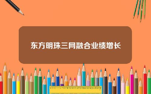 东方明珠三网融合业绩增长