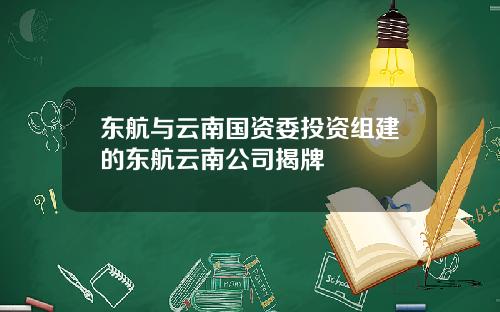 东航与云南国资委投资组建的东航云南公司揭牌