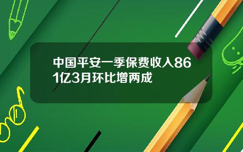 中国平安一季保费收入861亿3月环比增两成