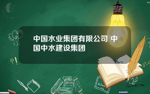 中国水业集团有限公司 中国中水建设集团