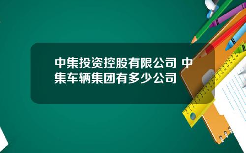 中集投资控股有限公司 中集车辆集团有多少公司