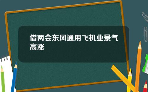 借两会东风通用飞机业景气高涨