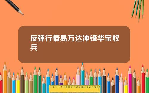 反弹行情易方达冲锋华宝收兵