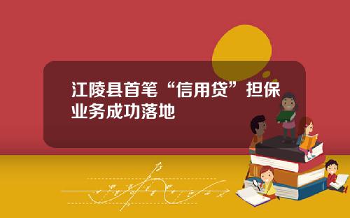 江陵县首笔“信用贷”担保业务成功落地