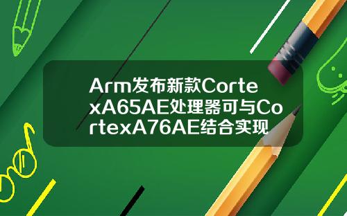 Arm发布新款CortexA65AE处理器可与CortexA76AE结合实现感知功能