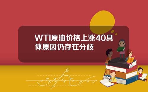 WTI原油价格上涨40具体原因仍存在分歧