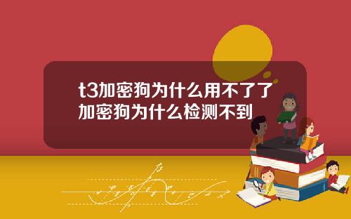 t3加密狗为什么用不了了加密狗为什么检测不到