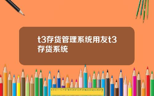 t3存货管理系统用友t3存货系统