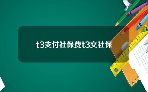 t3支付社保费t3交社保