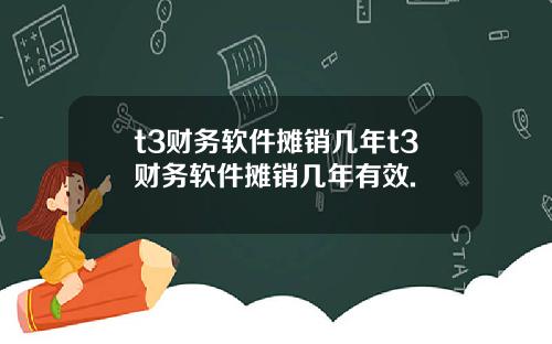 t3财务软件摊销几年t3财务软件摊销几年有效.