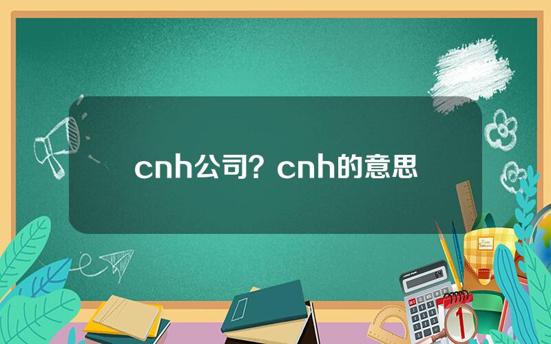 cnh公司？cnh的意思