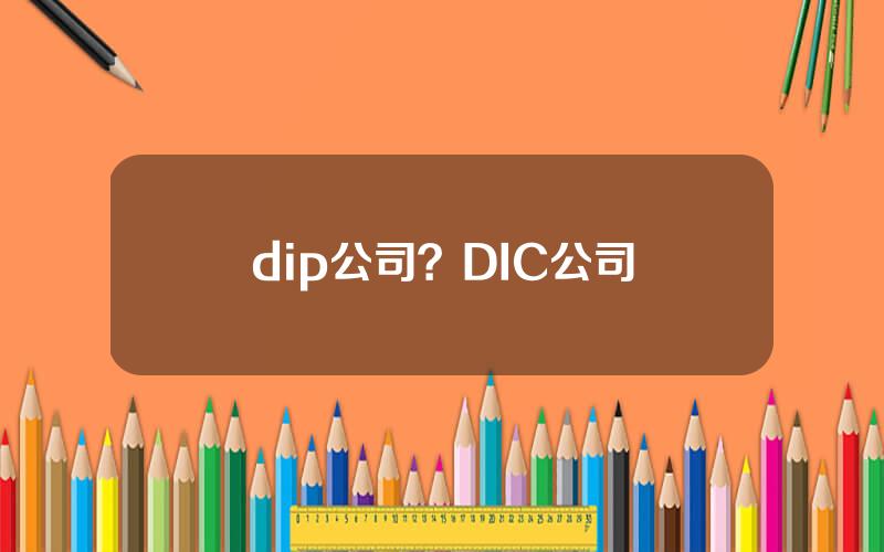 dip公司？DIC公司