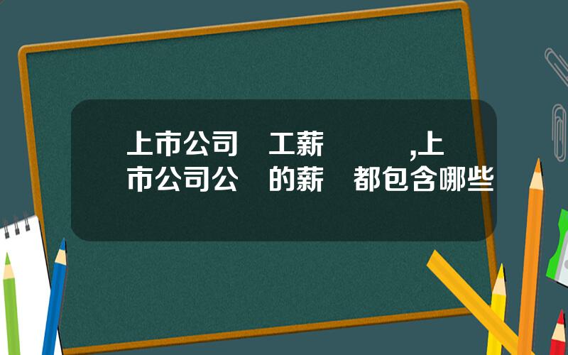 上市公司員工薪酧標準,上市公司公佈的薪酧都包含哪些