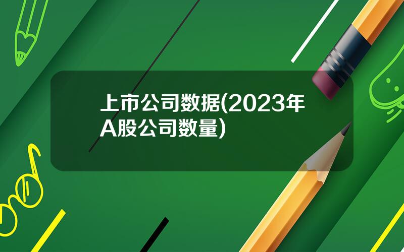 上市公司数据(2023年A股公司数量)