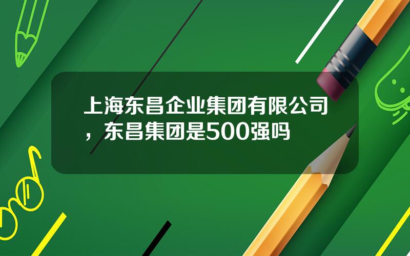 上海东昌企业集团有限公司，东昌集团是500强吗