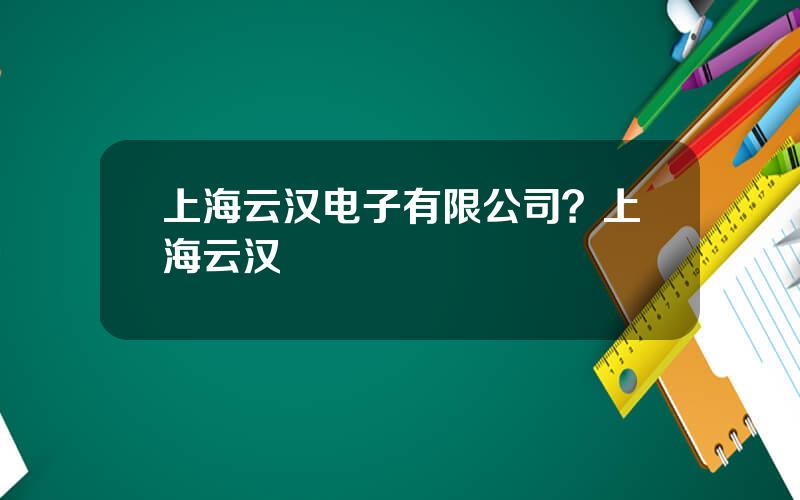 上海云汉电子有限公司？上海云汉