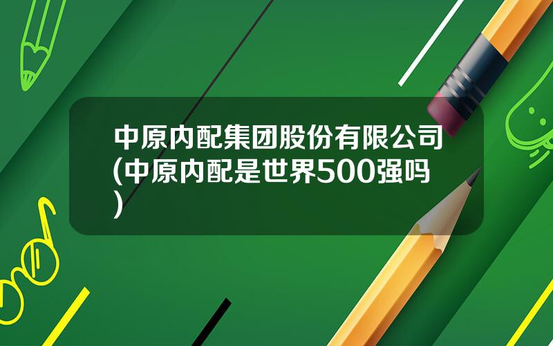 中原内配集团股份有限公司(中原内配是世界500强吗)