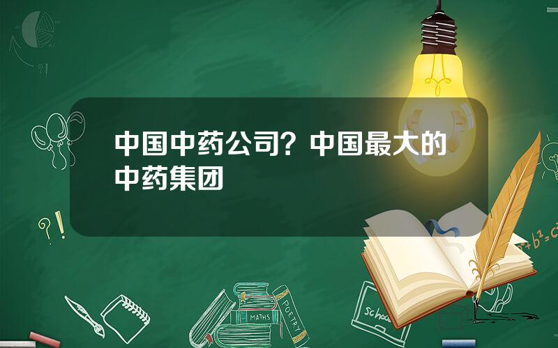 中国中药公司？中国最大的中药集团