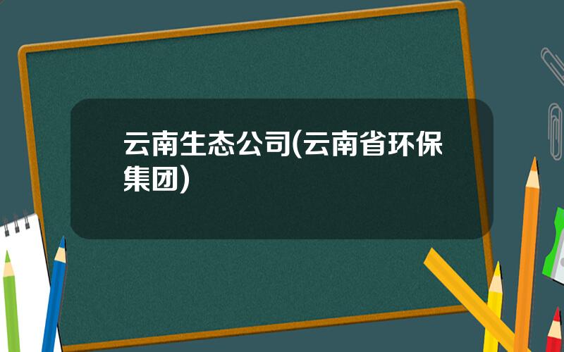 云南生态公司(云南省环保集团)