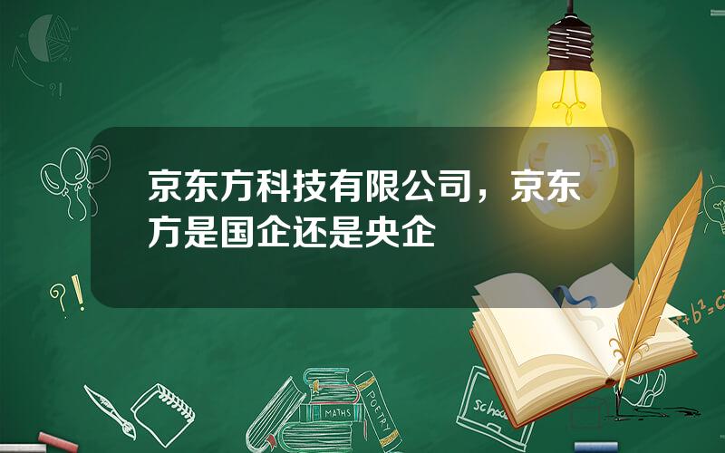 京东方科技有限公司，京东方是国企还是央企