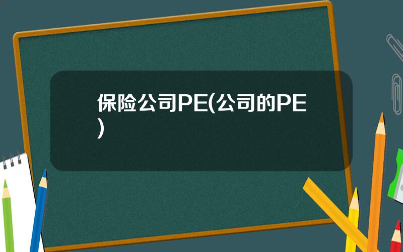 保险公司PE(公司的PE)