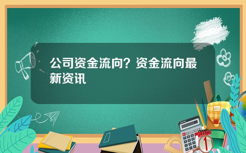 公司资金流向？资金流向最新资讯