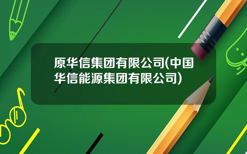 原华信集团有限公司(中国华信能源集团有限公司)