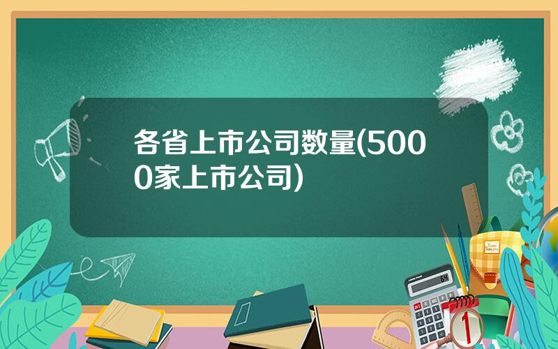 各省上市公司数量(5000家上市公司)