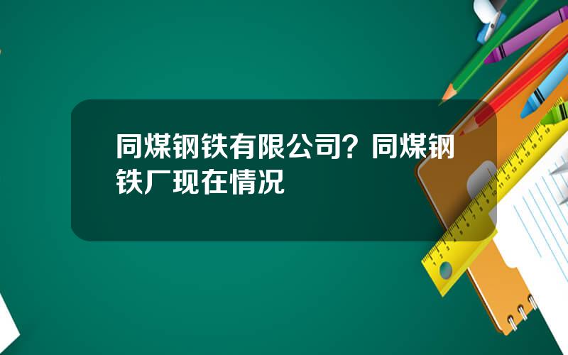 同煤钢铁有限公司？同煤钢铁厂现在情况