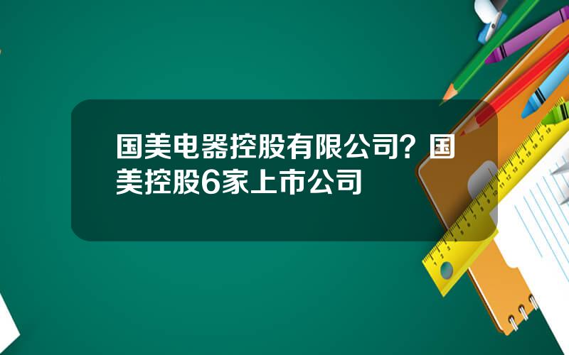 国美电器控股有限公司？国美控股6家上市公司