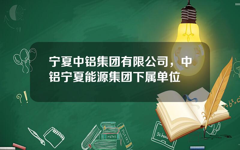 宁夏中铝集团有限公司，中铝宁夏能源集团下属单位