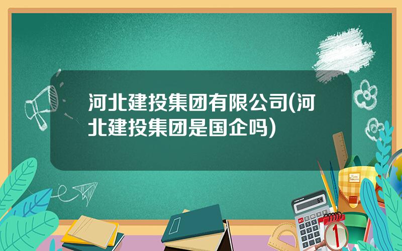 河北建投集团有限公司(河北建投集团是国企吗)