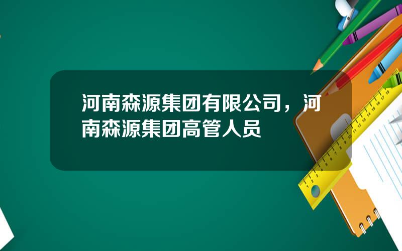 河南森源集团有限公司，河南森源集团高管人员